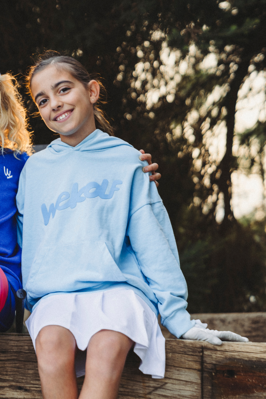 Light blue golf hoodie for boys