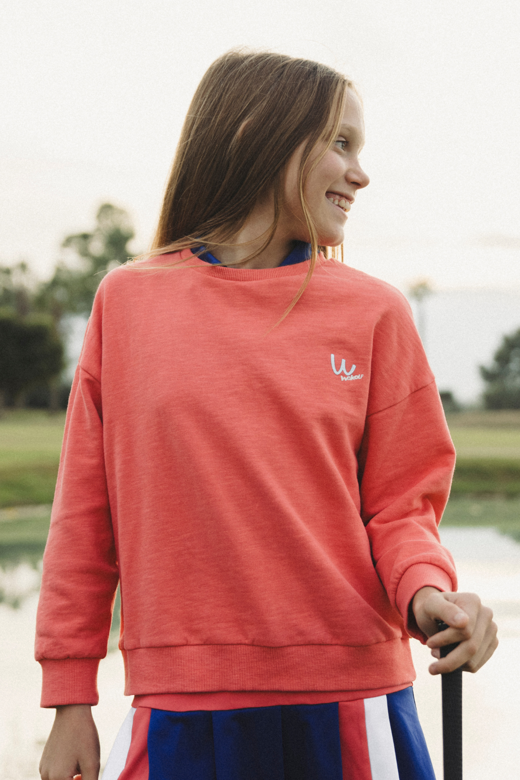 Coral golf sweatshirt for boys