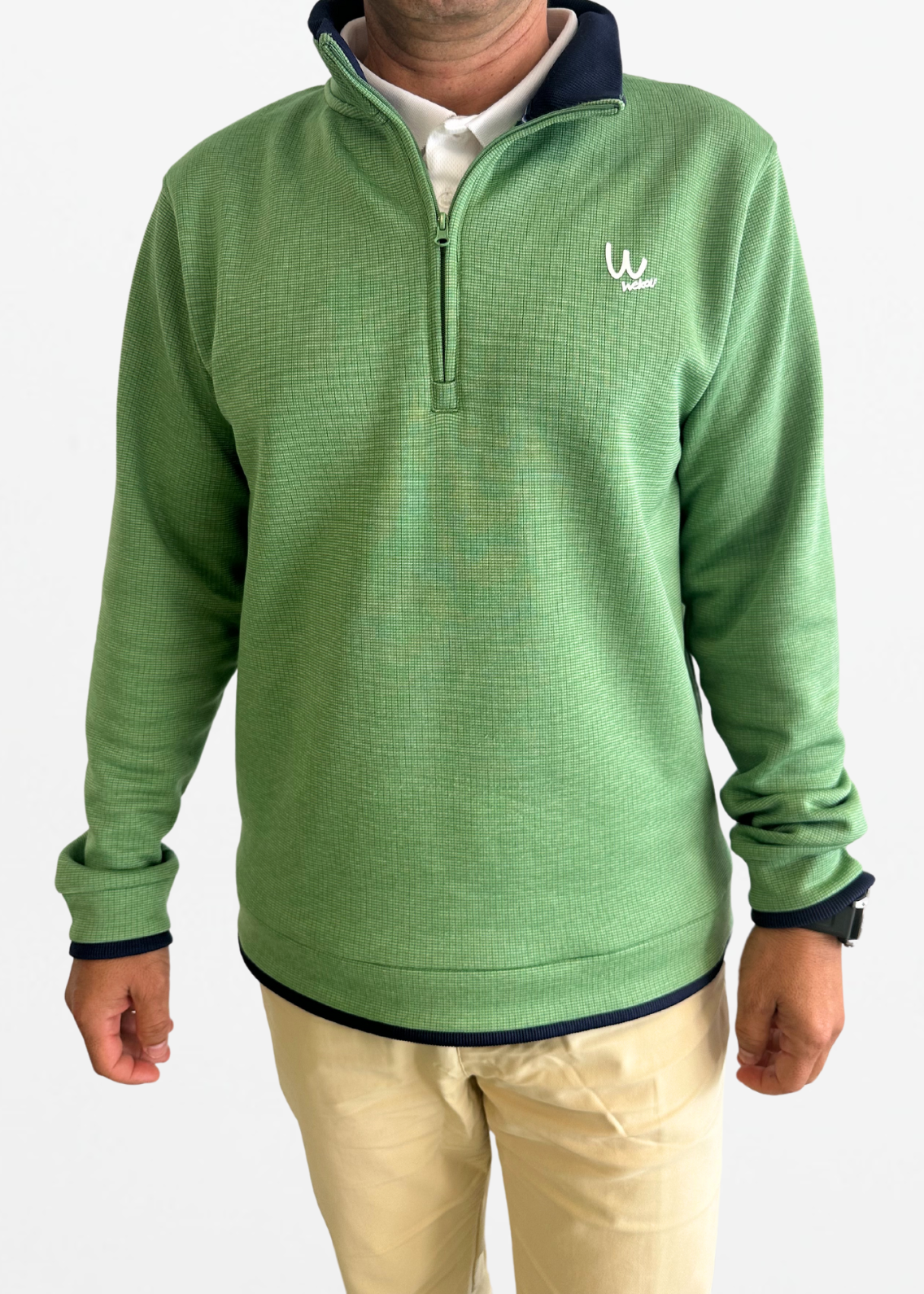 Green golf pullover