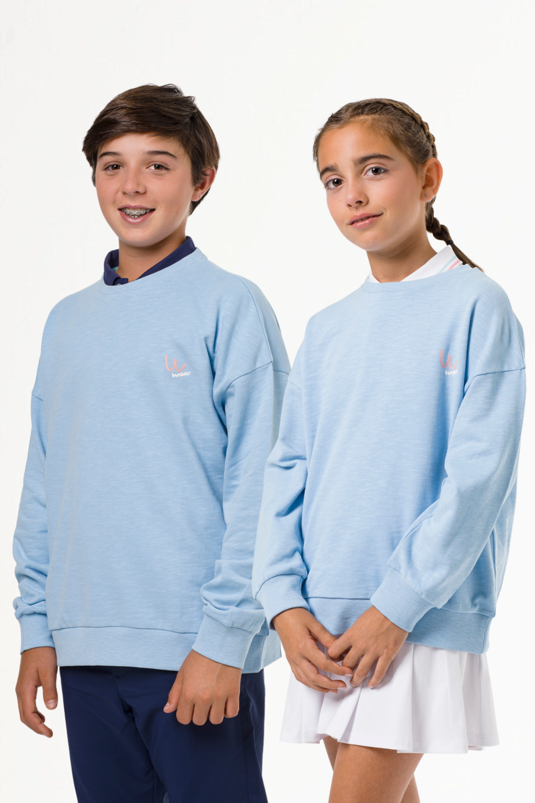 Sudadera de golf azul claro sin capucha UNISEX