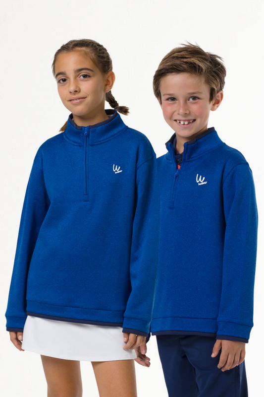 Blue golf pullover for boys