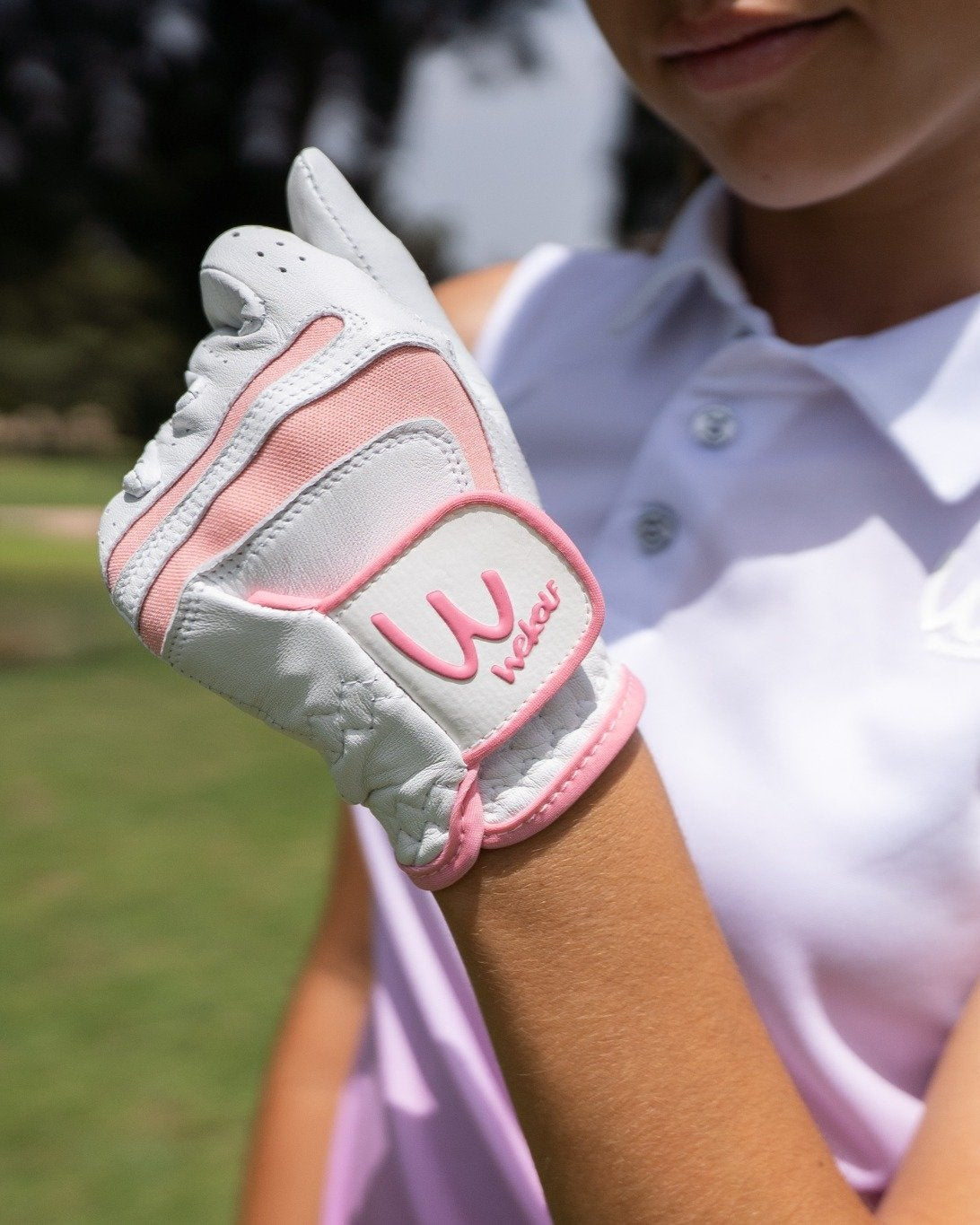 Guantes de cabreta rosa
