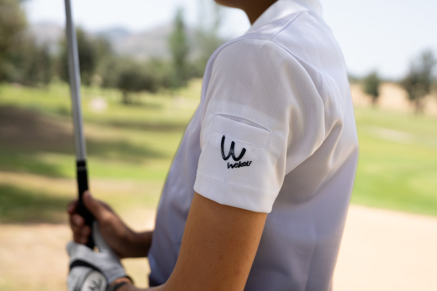 Polo de golf azul degradado para niño