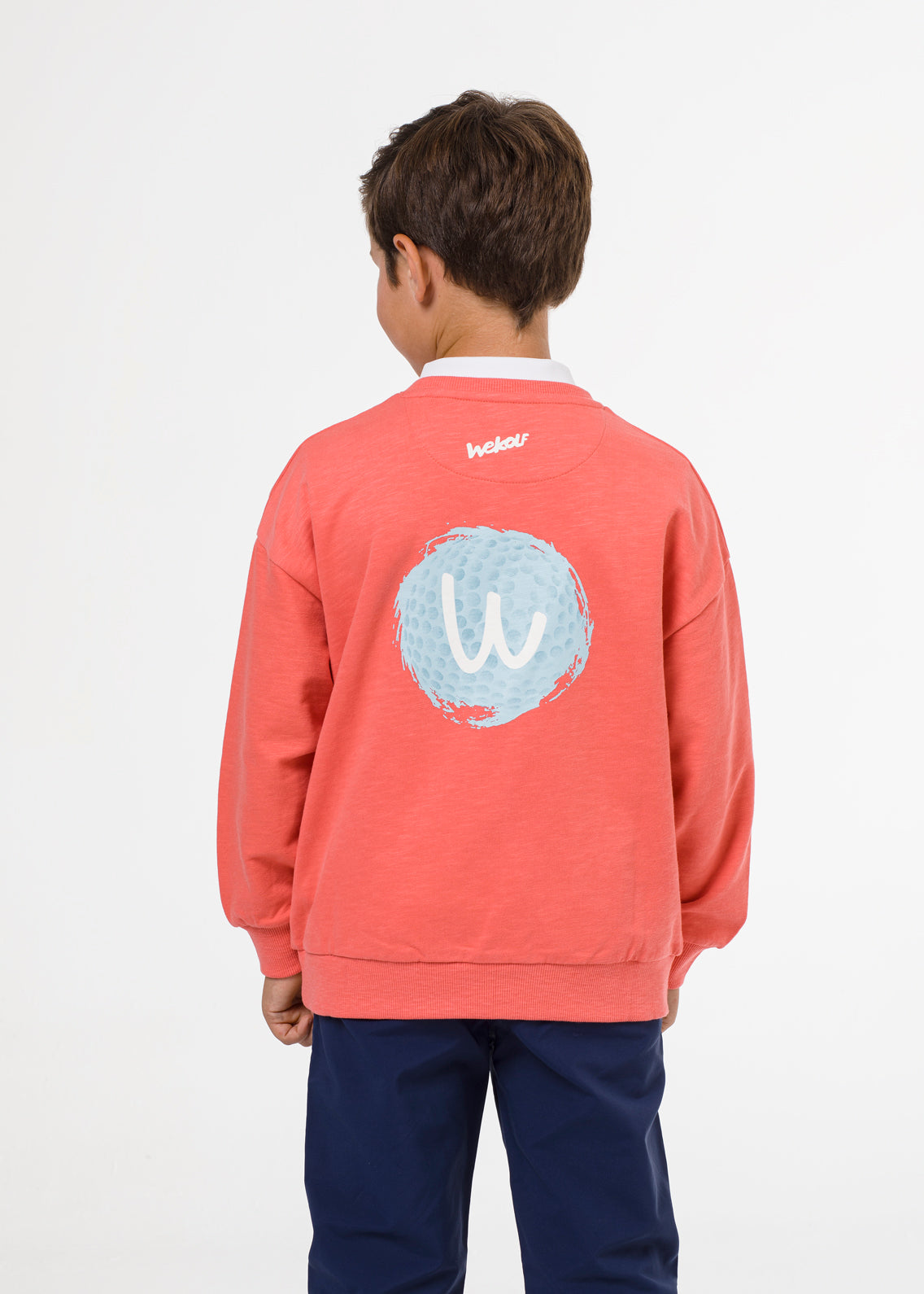 Coral golf sweatshirt for boys