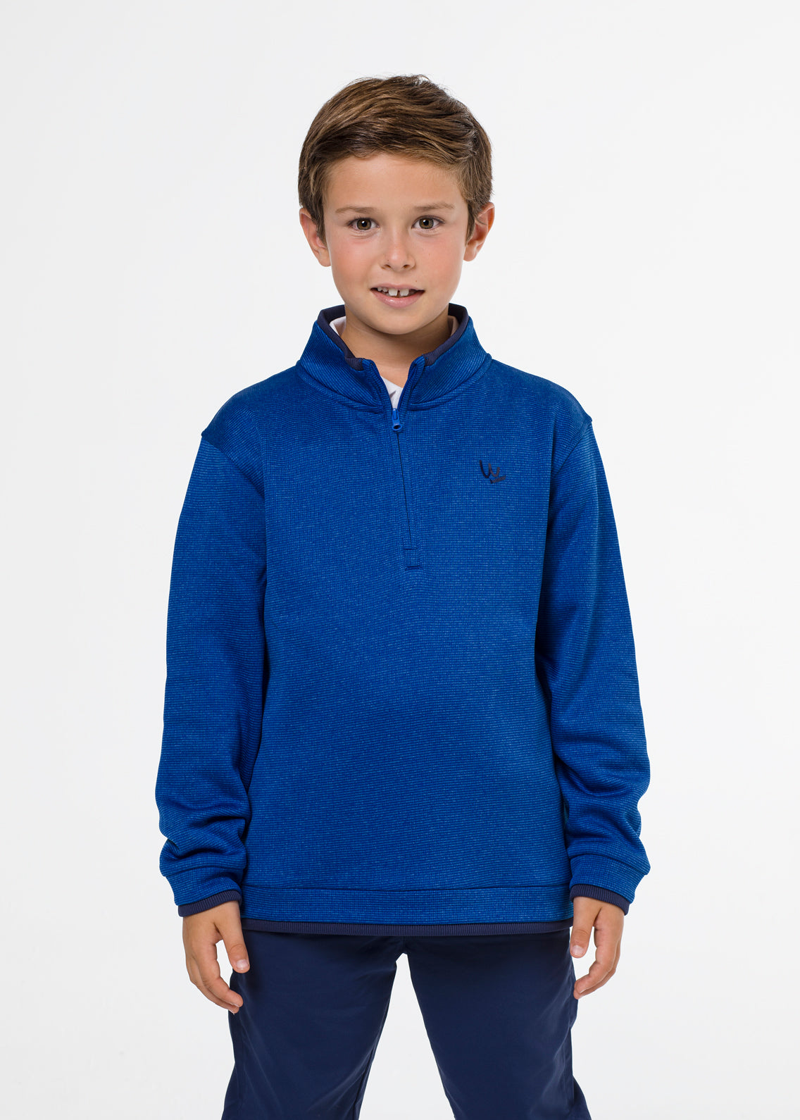 Blue golf pullover for boys