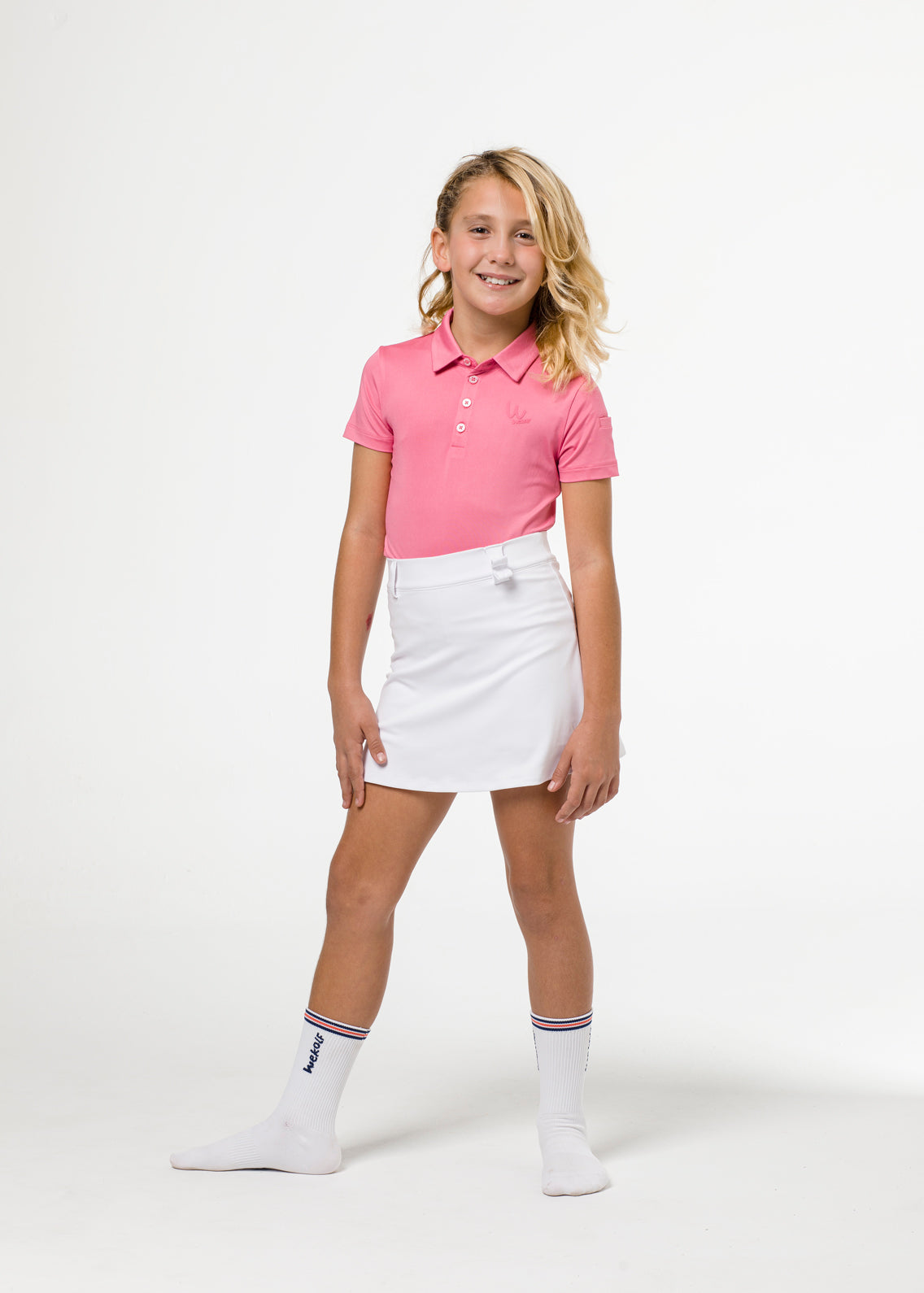 Barbie pink golf polo shirt for girls