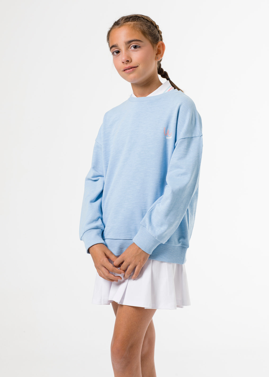 Sudadera de golf azul claro sin capucha UNISEX