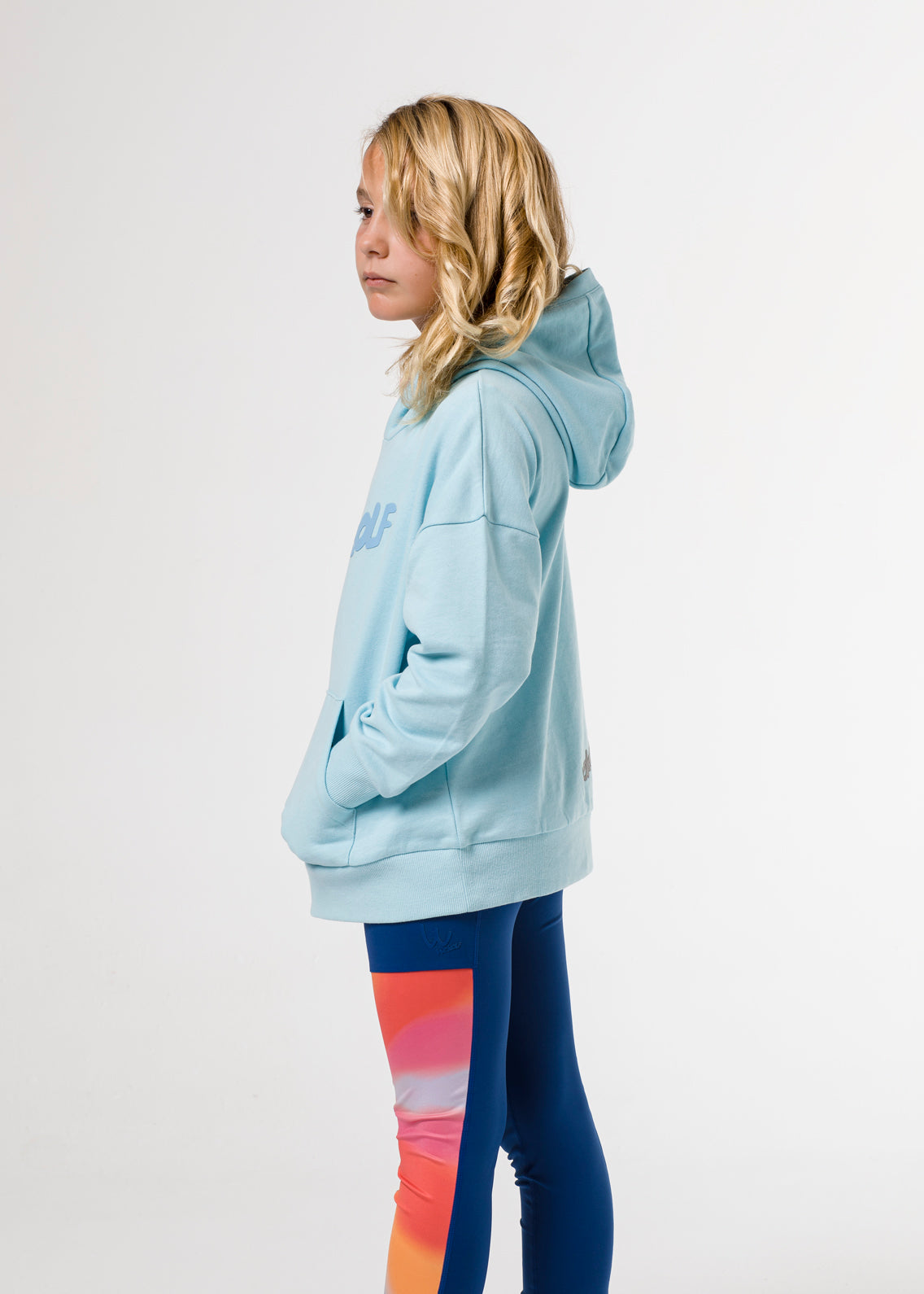 Light blue golf hoodie for boys