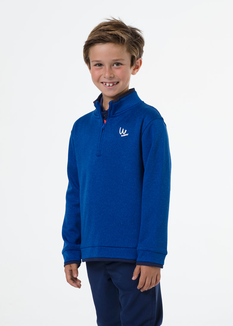 Blue golf pullover for boys