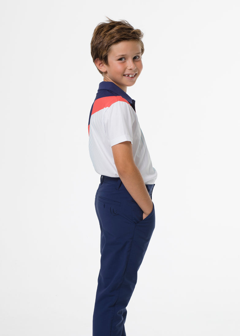 Navy blue golf trousers for boys