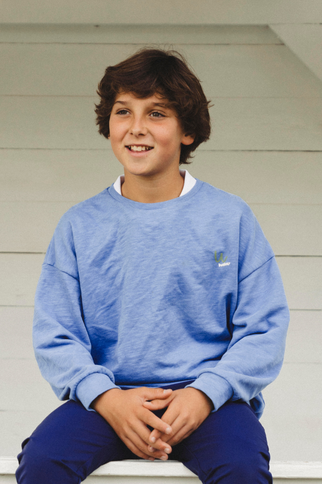 Blue golf sweatshirt for boys