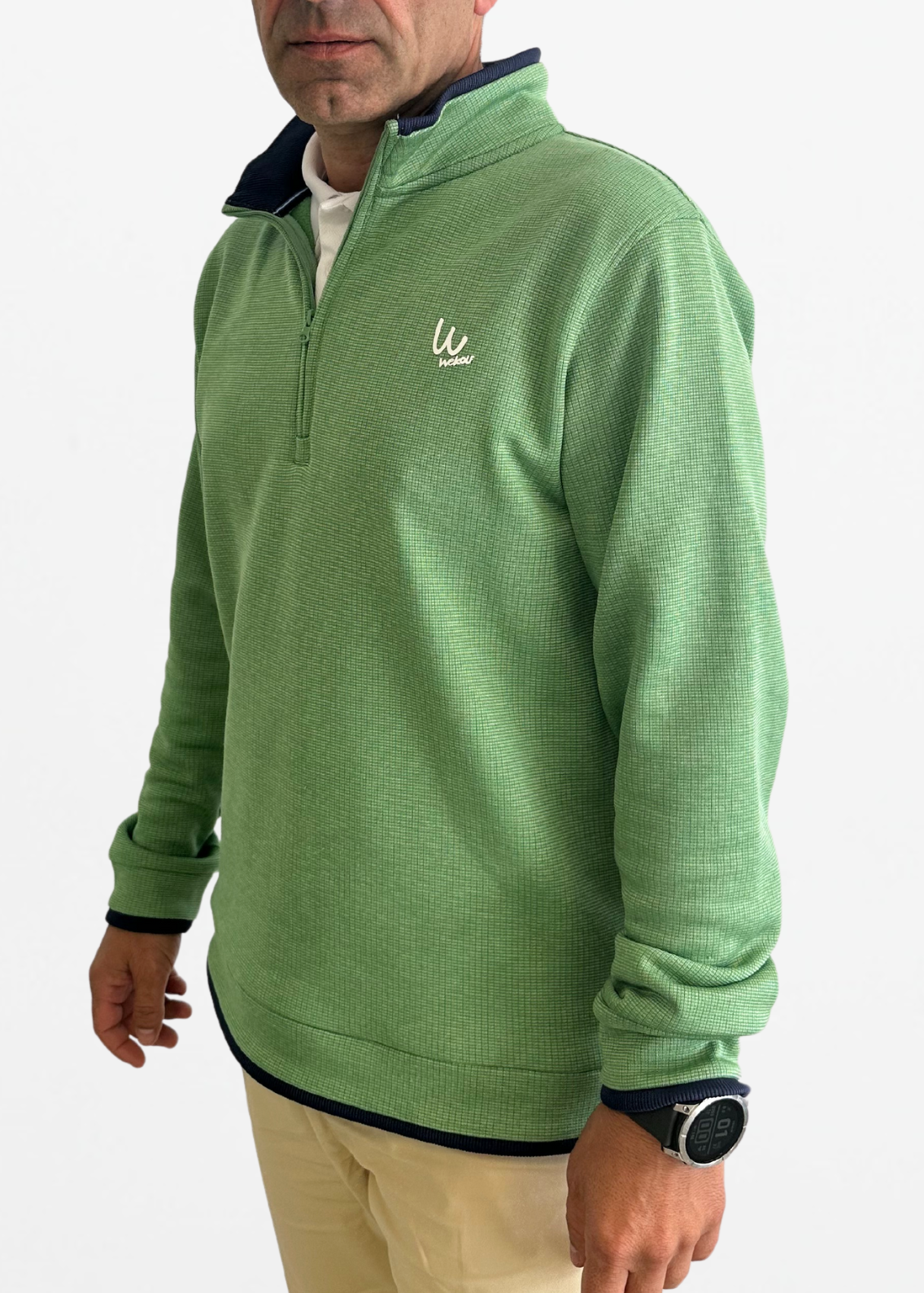 Green golf pullover