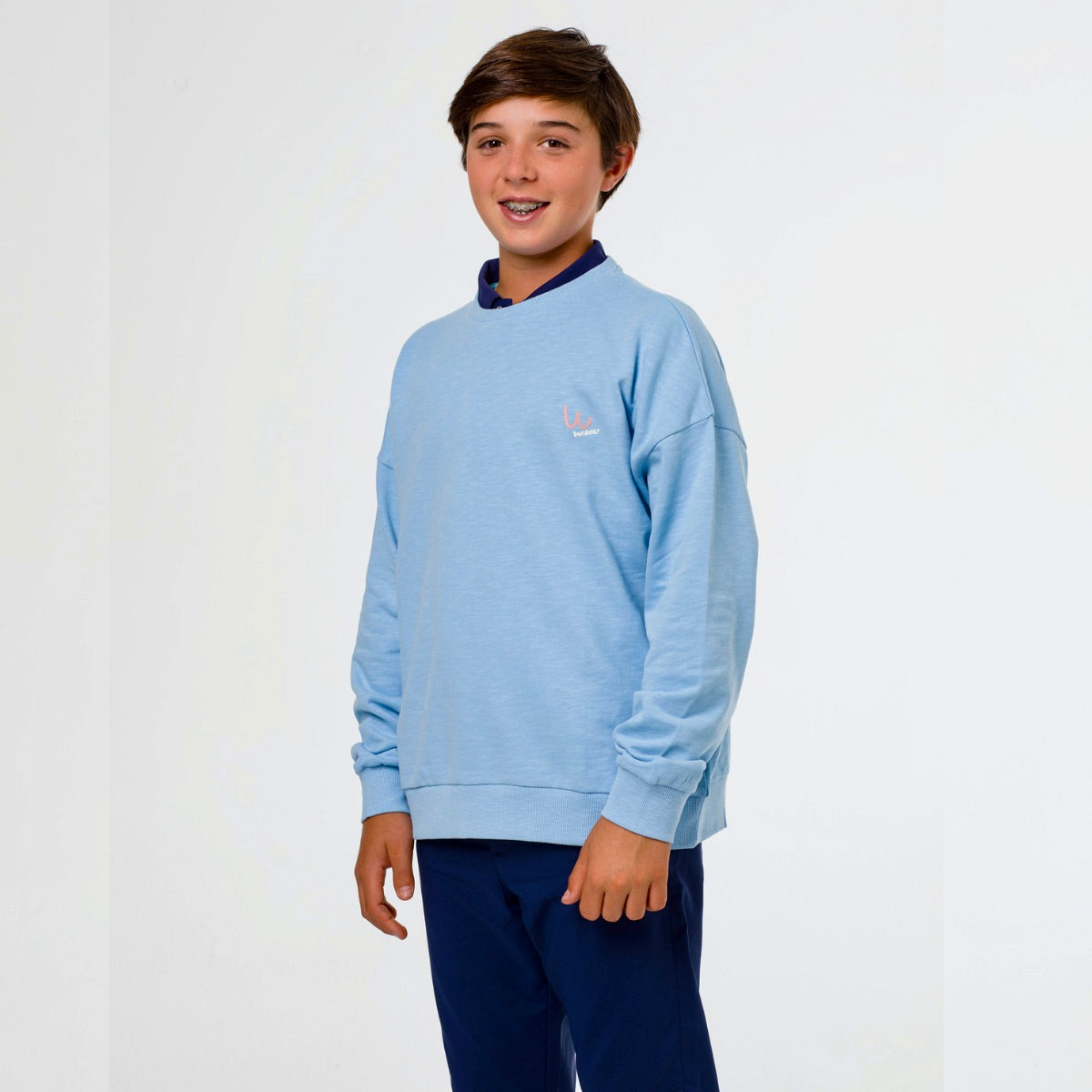 Sweat-shirt de golf bleu clair UNISEX
