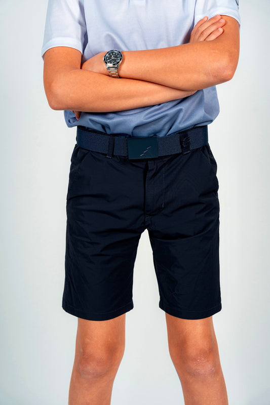 Bermuda golf azul marino para niño