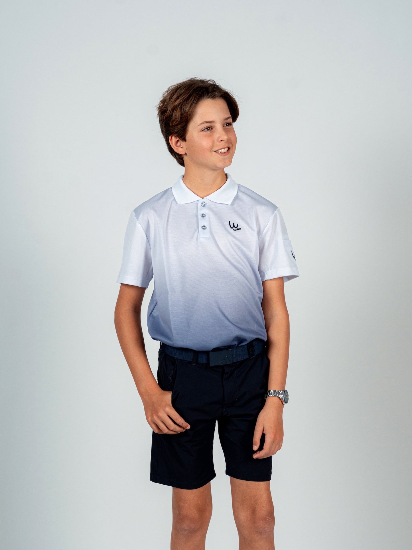 Bermuda golf azul marino para niño
