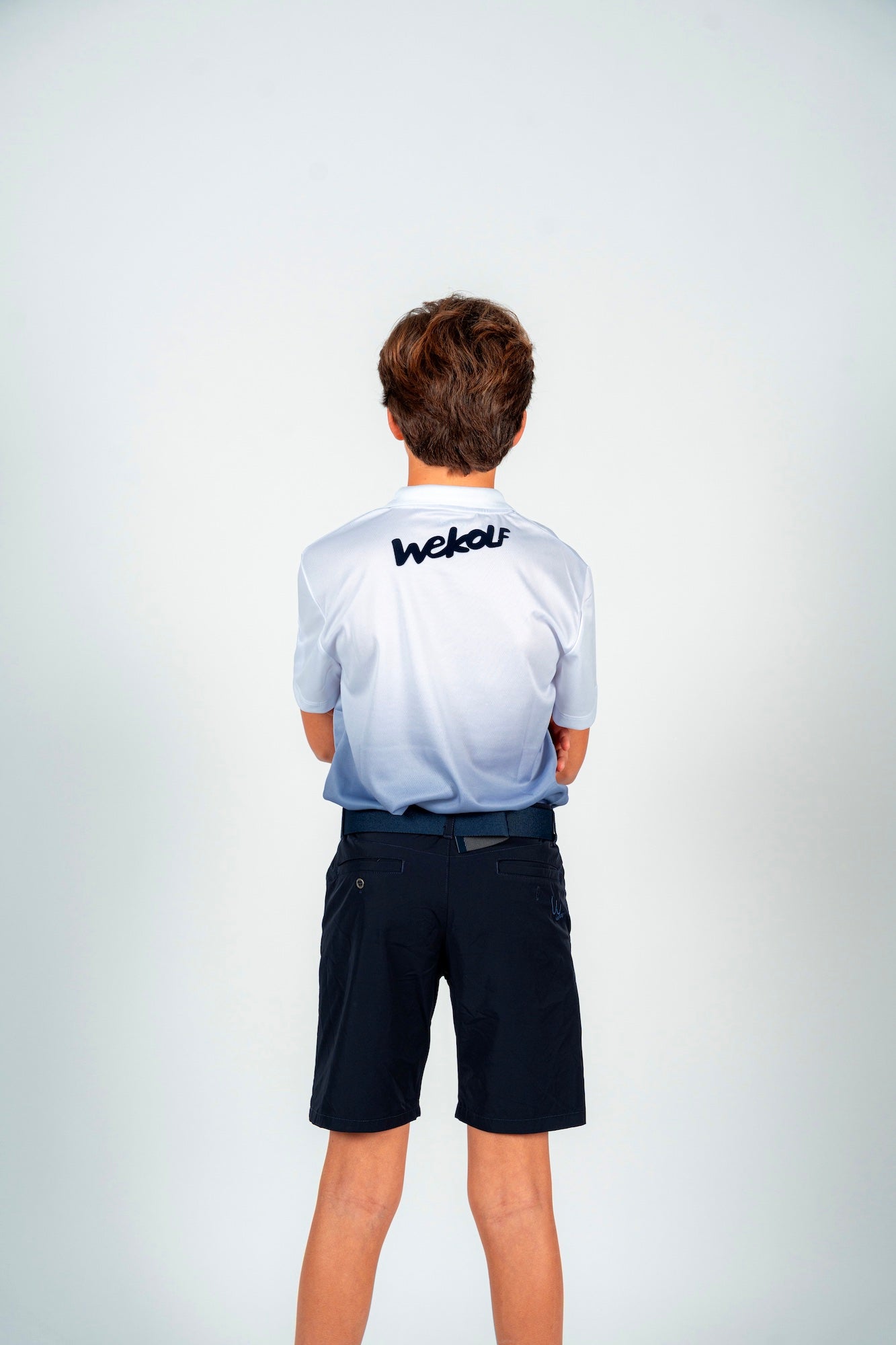 Bermuda golf azul marino para niño