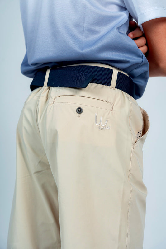 Bermuda golf beige tierra para niño