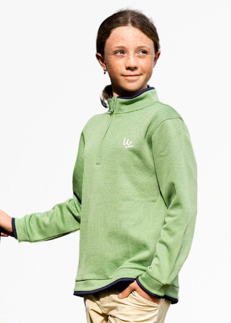 Green golf pullover