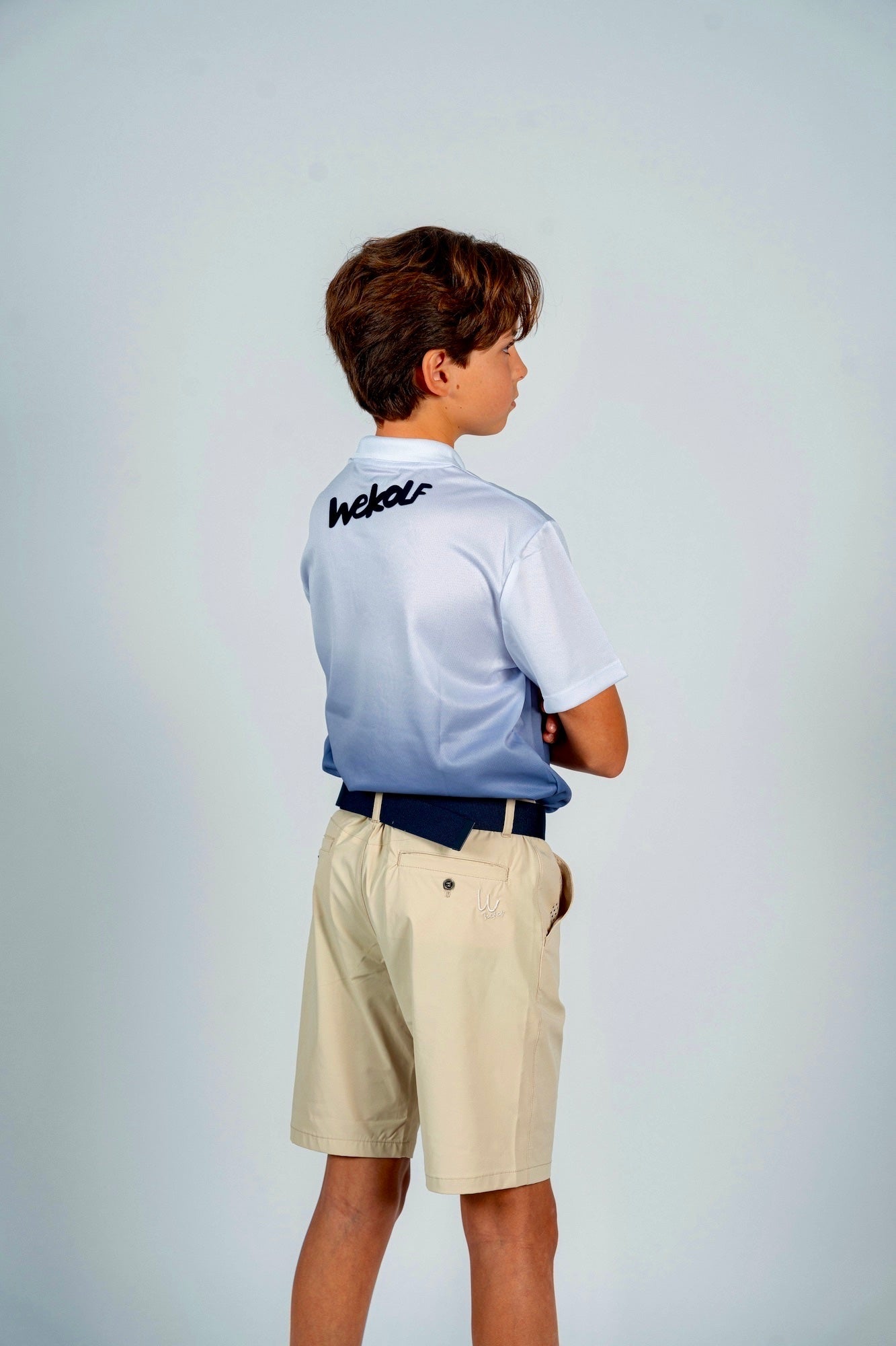 Polo de golf azul degradado para niño