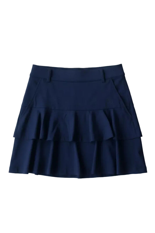 Falda pantalón de golf azul marina lisa para niña