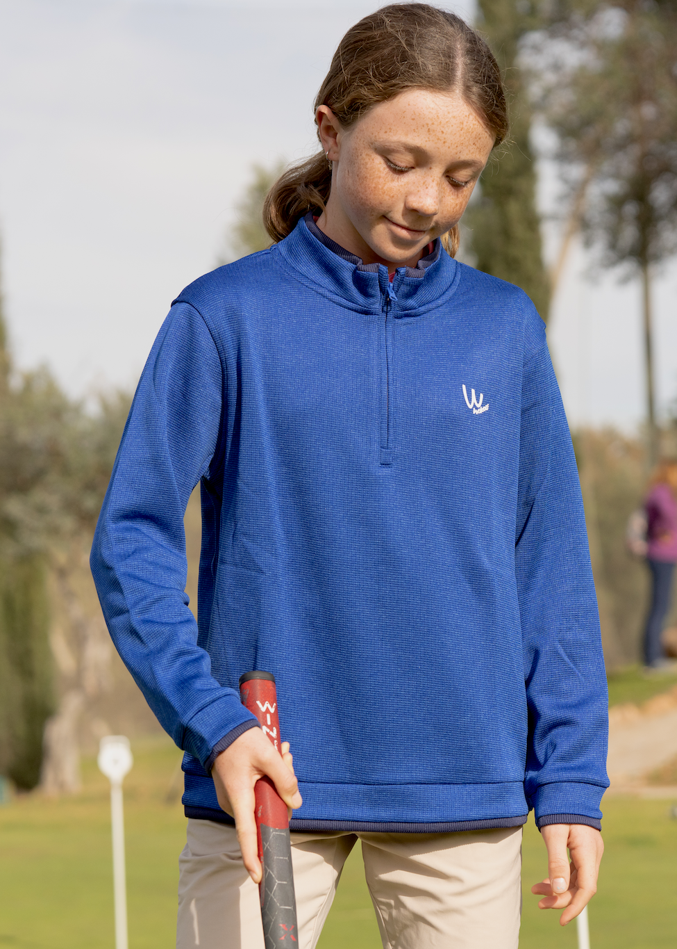 Polaire de golf bleu UNISEX