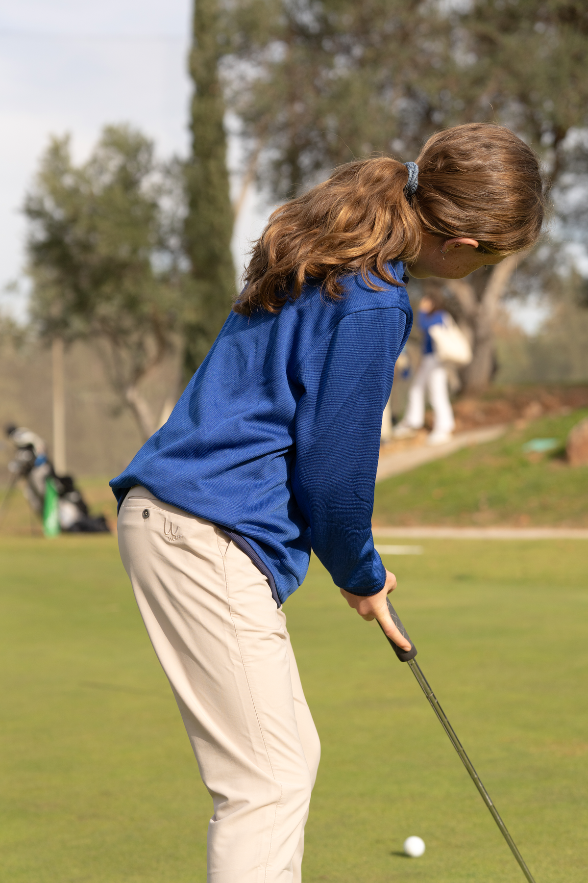 Polaire de golf bleu UNISEX