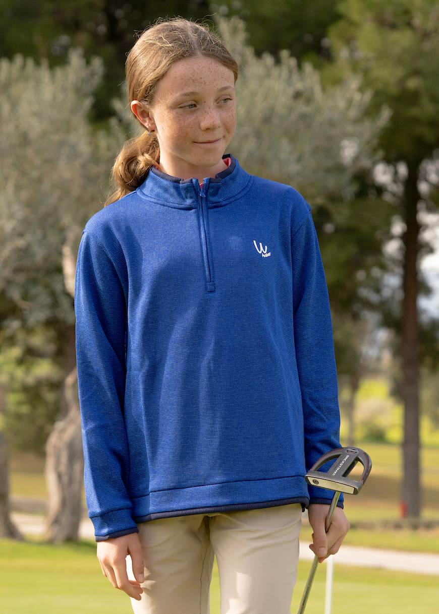 Polaire de golf bleu UNISEX