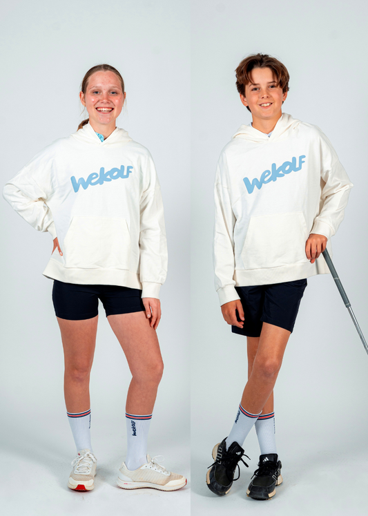 Sudadera de golf con capucha blanca UNISEX