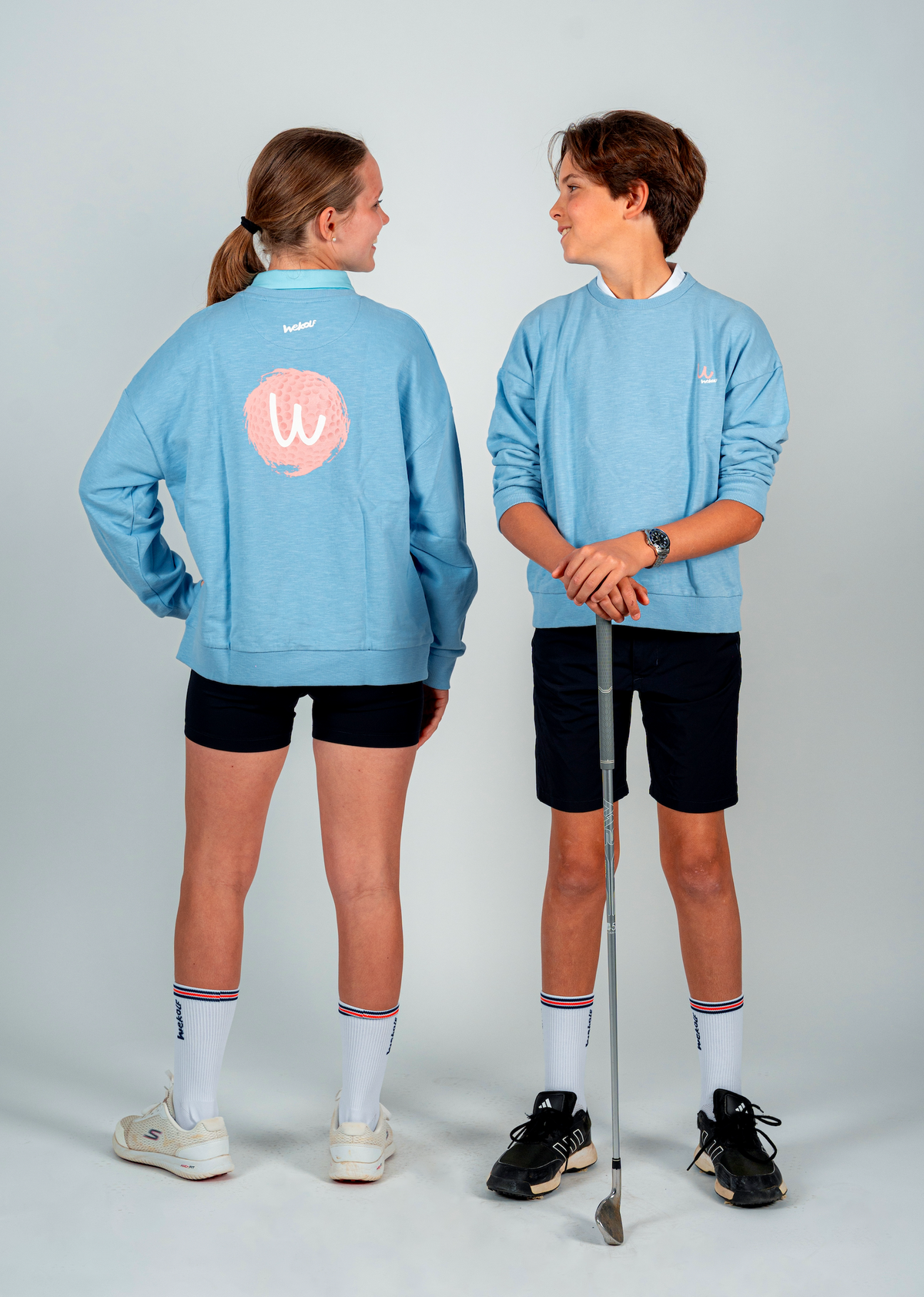 Sweat-shirt de golf bleu clair UNISEX