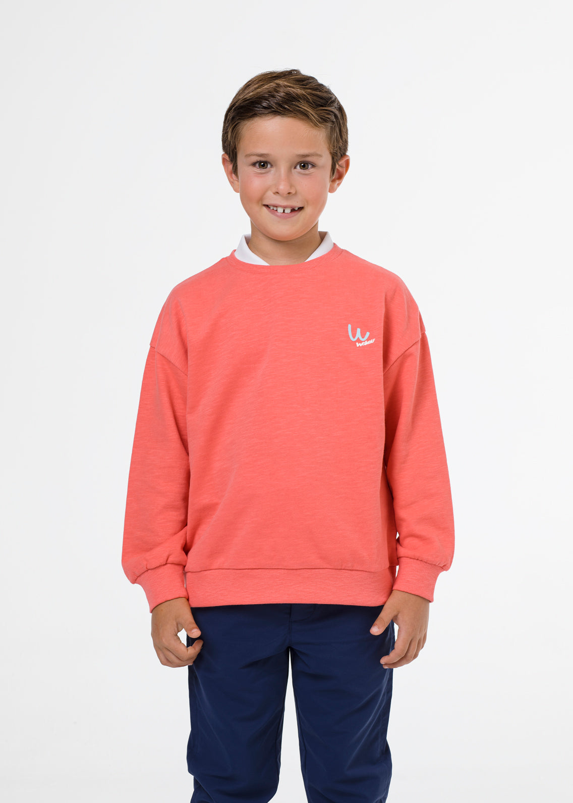 Coral golf sweatshirt for boys